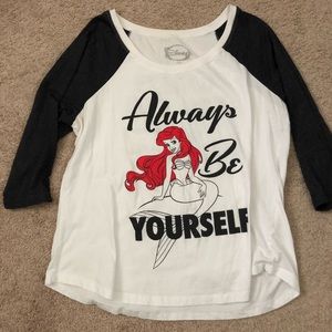 Torrid Disney brand 3/4 sleeve little mermaid top